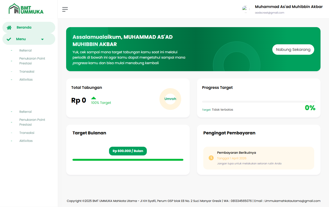 Aplikasi Nabung Umroh - 1