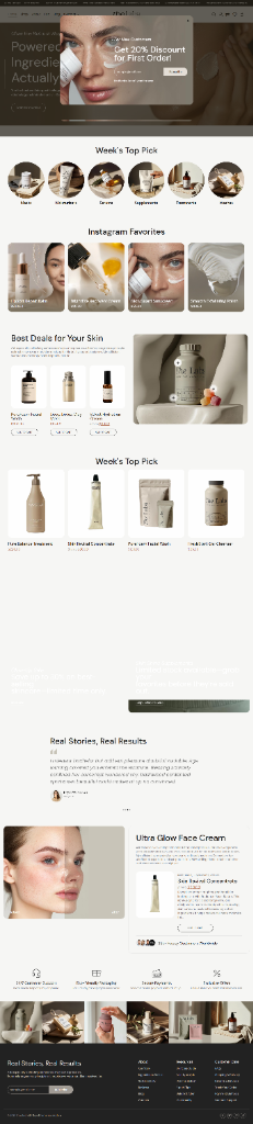 THE LABS — ORGANIC SKINCARE & BEAUTY E-COMMERCE WEBSITE TEMPLATE